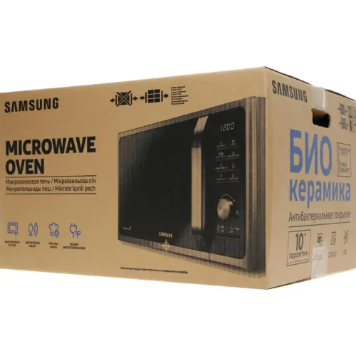 Микроволновая печь SAMSUNG MS-23F302TAK/BW, 23 л., черная (Э/М)