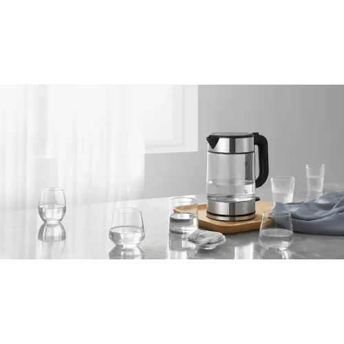 Чайник эл. XIAOMI Electric Glass Kettle, подсветка, стекло/нерж.