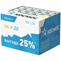 Батарейка КОСМОС LR-06 (за 20шт)