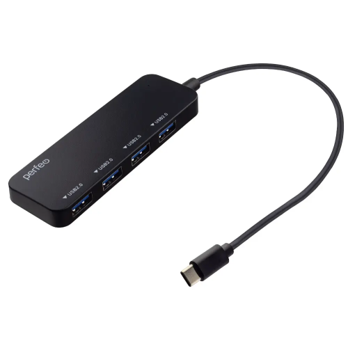 Коммутатор USB 2.0 PERFEO PF-H048 черный (PF D0804)