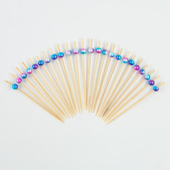 Шпажки Жемчужина, 11 см, деревянные, 24 шт. разноцветная (10092397)