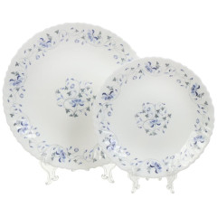 Набор столовый Daniks, Эдем, стеклокерамика, 19 пр., белый (237104)