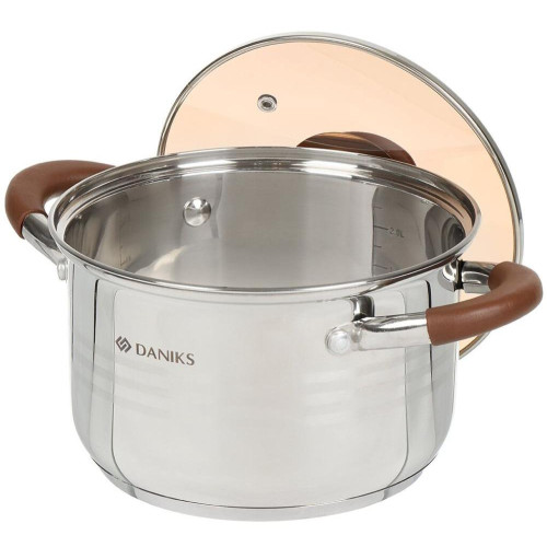 Кастрюля Daniks Веллингтон, нерж., индукция, 2,8 л. (GS-01415-18CA)(397629)