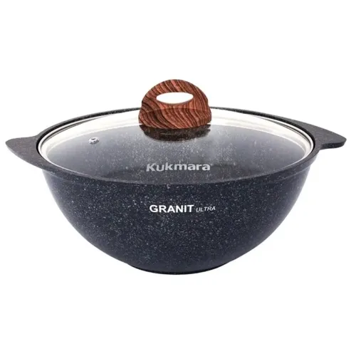 Казан KUKMARA Гранит Ultra, кгг47а, 4,5л, синий (с крышкой)(351656)