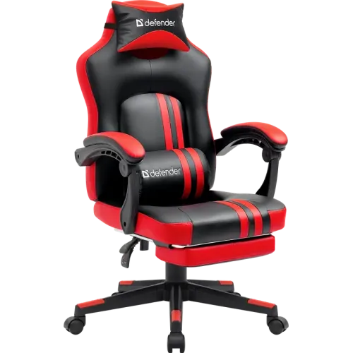 Кресло игровое Defender DIABLO экокожа черный/красный 