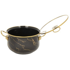 Кастрюля Daniks Черный мрамор, эмаль, индукция, 5.5 л (Y4-8970)(484350)