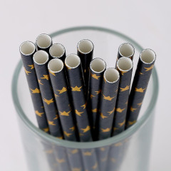 Трубочки для коктейля «Звёзды», черные, набор 12 шт.(9686268)