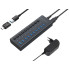 Коммутатор USB 2.0 HARPER HUB-10MB Black