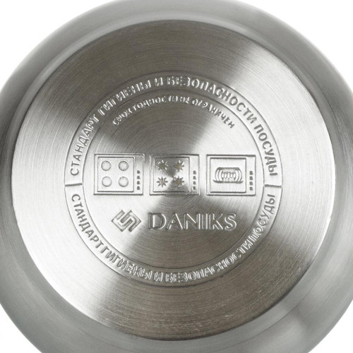 Кастрюля Daniks Модерн, нерж., индукция, серый, 2.9 л. (SD-18N)