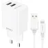 СЗУ Pero TC02 2.1A  + кабель Lightning 8-pin белый (*7)