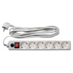 Фильтр сетевой Buro 600SH-16-5-W 5м (6 розеток) белый