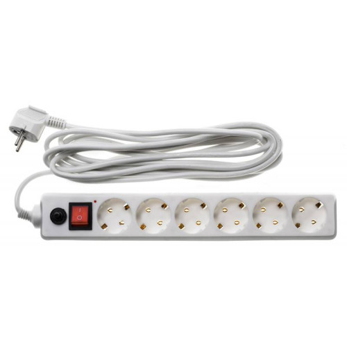 Фильтр сетевой Buro 600SH-16-5-W 5м (6 розеток) белый