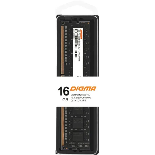 Память DDR4 16384Mb 2666MHz Digma DGMAD42666016D RTL PC4-21300 CL19 DIMM 288-pin 1.2В dual rank RTL