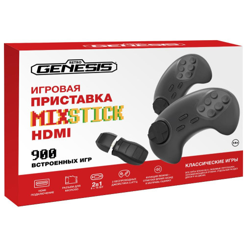 Игровая консоль Retro Genesis MixStick HD 8+16Bit (900 игр, беспроводные геймпады)