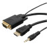 Кабель HDMI - VGA + 3.5Jack 1.8м черный (A-HDMI-VGA-03-6)