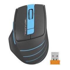 Мышь A4 Fstyler FG30 серый/синий оптическая (2000dpi) беспроводная USB (5but) голубая