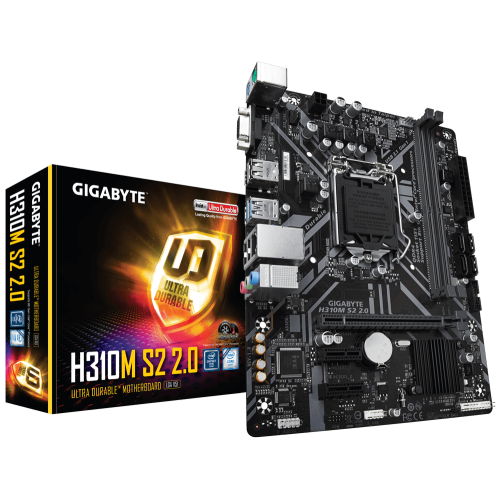 М/П SOC-1151v2 Gigabyte H310M S2 2.0 2xDDR4 mATX AC`97 8ch(7.1) GbLAN+VGA