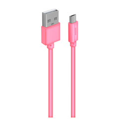 Кабель USB 2.0 A вилка - microUSB 1 м Oxion OX-DCC030PK розовый