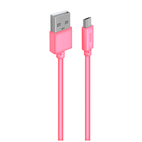 Кабель USB 2.0 A вилка - microUSB 1 м Oxion OX-DCC030PK розовый