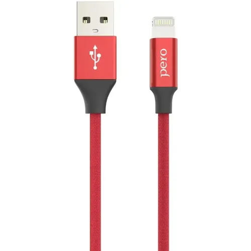 Кабель USB 2.0 A вилка - Lightning 8-pin 1 м Pero DC-02 красный