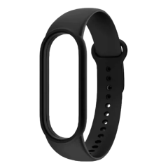 Ремешок для Mi Band 5 ZIBELINO силиконовый черный