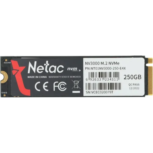 SSD М.2 250Gb Netac NV3000 NT01NV3000-250-E4X NVMe