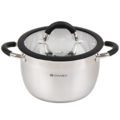 Кастрюля Daniks Орландо, нерж., индукция, 3,7 л. (GS-01435-20CA)