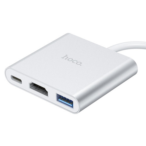 Коммутатор USB 3.0 HB14 Type-C на USB 3.0/HDMI/PD HOCO  