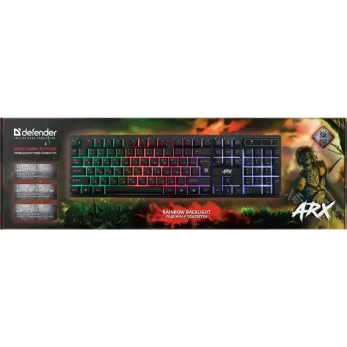 Клавиатура Defender ARX GK-196L LED черный (*5)