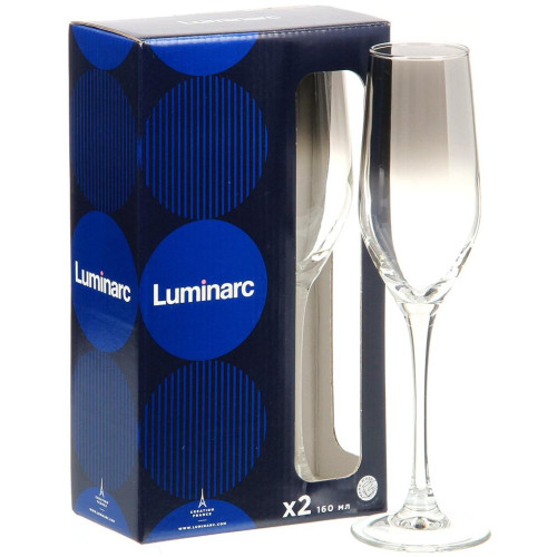 Набор бокалов для шампанского Luminarc, Select, Серебряная дымка, 160 мл, 2 шт.(O0228)