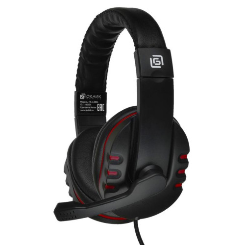 Гарнитура Oklick HS-L380G черный/красный
