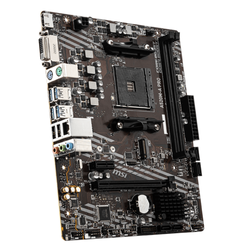 М/П SOC-AM4 MSI A520M-A PRO AMD A520 2xDDR4 mATX AC`97 8ch(7.1) GbLAN RAID+DVI+HDMI