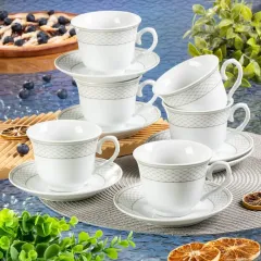 Набор чайный, 230 мл., керамика, Жемчуг, KYT12-G07, 12 пр. (310344)