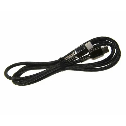 Кабель USB 3.0 Type-C - Type-C 1 м NB-Q183B, поддержка PD, нейлон, черный
