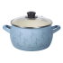 Кастрюля Home Флёр, эмаль, индукция, голубая, 4,2 л