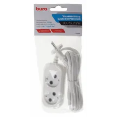 Удлинитель сетевой Buro BU-PSL2.3/W 3м (2 розетки) белый