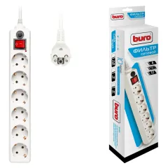 Фильтр сетевой Buro 600SH-5-W 5м 6 розеток белый