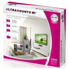 Подставка д/ТВ ULTRAMOUNTS UM899 для 23"-43" черный