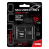 Карта micro-SD 16 GB QUMO QM16GMICSDHC10U1 Class10 UHS-I+ адаптер