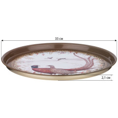 Поднос сталь AGNESS ОХОТА, 33х2,1см (898-206)