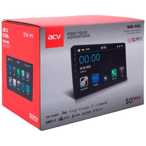 Автомагнитола-FLASH ACV WD-902 2DIN