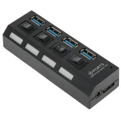 Коммутатор USB3.0 SMARTBUY SBHA-7304-B черный