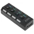 Коммутатор USB3.0 SMARTBUY SBHA-7304-B черный