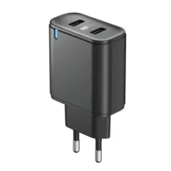 СЗУ OLMIO 2.4A Smart IC + кабель Type-C двухпортовое черное