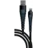 Кабель USB 3.0 A вилка - 8pin 1 м Borasco Lightning 1m 3А Fishbone усиленный черный