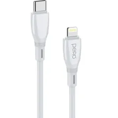 Кабель USB 3.0 Type-C to Lightning 8-pin 1 м Pero DC-11 усиленный белый (*2)