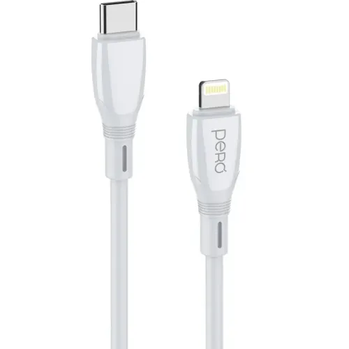 Кабель USB 3.0 Type-C to Lightning 8-pin 1 м Pero DC-11 усиленный белый (*2)