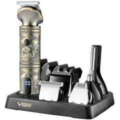 Машинка для стрижки VGR V-106, бронза (набор)
