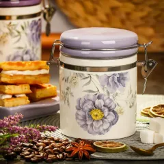 Банка для хранения продуктов Daniks Флорина, доломит, 350 мл (419431)