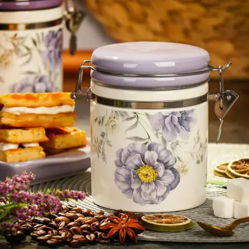 Банка для хранения продуктов Daniks Флорина, доломит, 350 мл (419431)